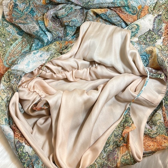 Lavender Brown Halter Paisley Floral Maxi Dress - Picture 14 of 16